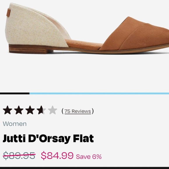 Toms Shoes - Toms Jutti D’Orsay flats size 6 NWOT